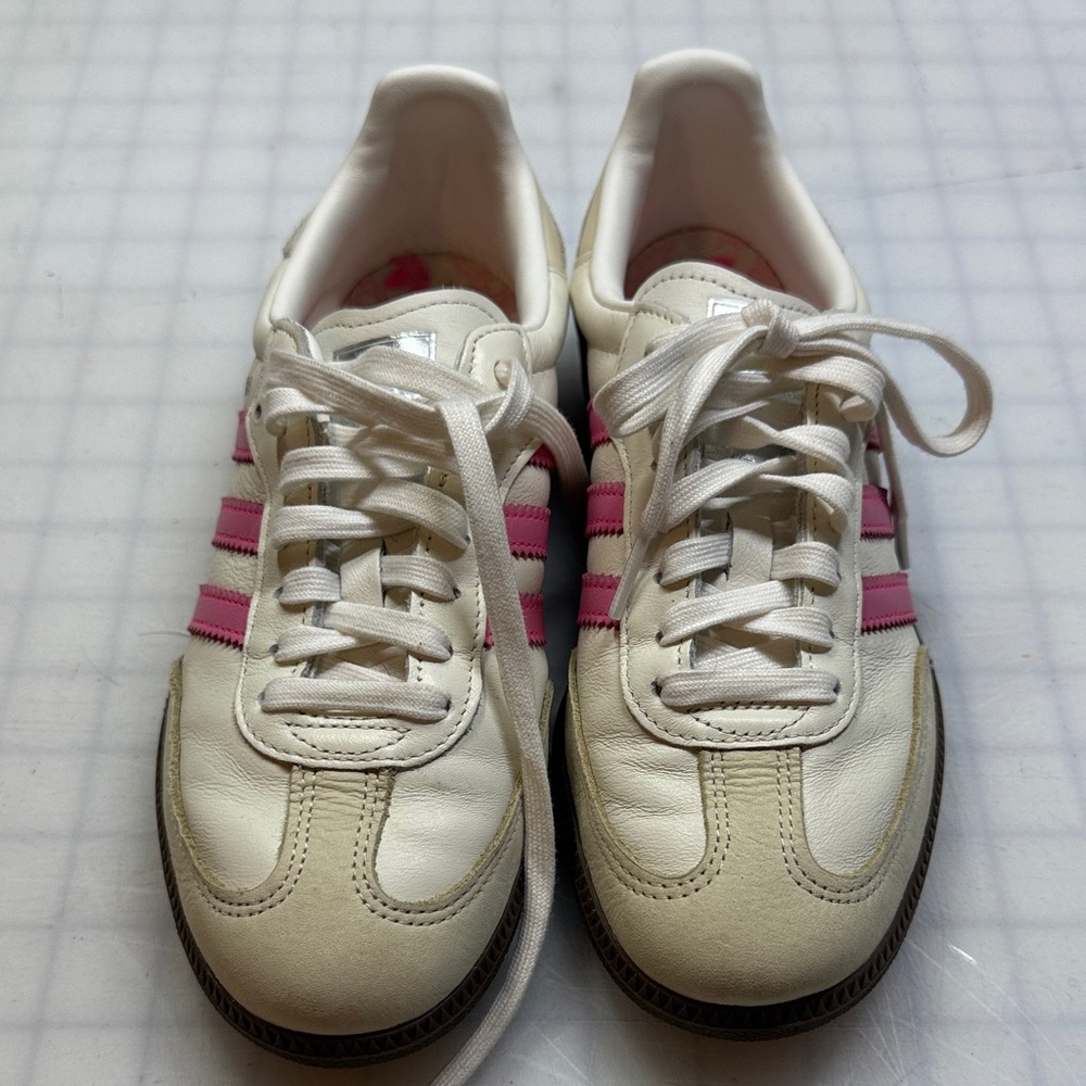 Adidas Women’s Samba Lucid Pink and White Sneakers